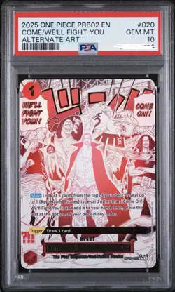 PSA 10 💎 Come On! We'll Fight You! - One Piece PRB02 OP09-020 Alt Art - ENGLISH - Image 2