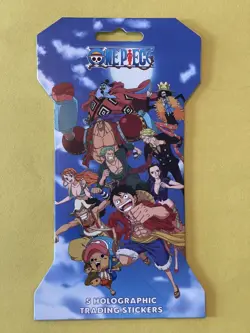 One Piece HOLOGRAPHIC TRADING STICKERS English Sleeved Booster 5-Pack Brand New - Image 1
