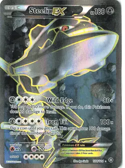 XY Steam Siege Steelix EX Full Art Ultra Rare Holo Trading Card 108/114 - Image 1