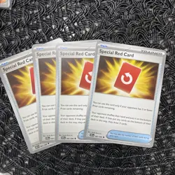 4x Special Red Card 082/086 Pokemon TCG Chaos Rising Playset - Image 1