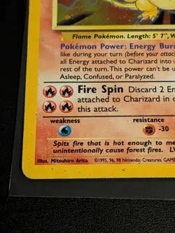Charizard Base Set 2 Holo Rare Card 4/130 + Swirl! - Image 3