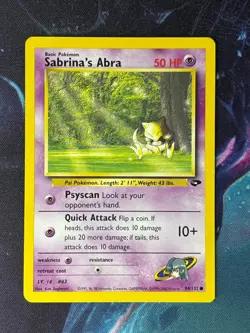Sabrina's Abra - Gym Challenge - Common - 94/132 - Vintage Pokemon Card - Image 1