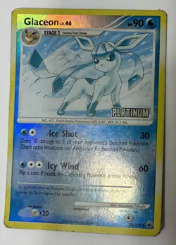 Glaceon - [Platinum] 20/100 Burger King Reverse Holo Pokemon Card - Image 1