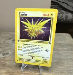 Zapdos 1st Edition Fossil Holo Rare 15/62 Pokemon TCG Card 80 HP English 1999 - Image 1