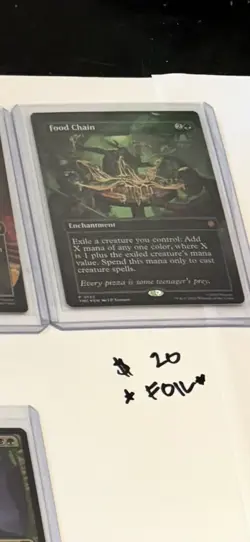 MTG Singles Food Chain, Raph's Jitte, and Deathcap Glade - Image 1