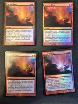 Searing Blaze FOIL X4 NM Worldwake MTG Magic the gathering - Image 1