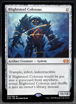Blightsteel Colossus Double Masters MTG Artifact Creature Infect Trample LP - Image 1