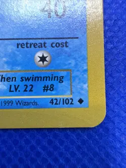 Wartortle 42/102 Base Set Uncommon Vintage Pokemon Card WOTC TCG English LP - Image 4