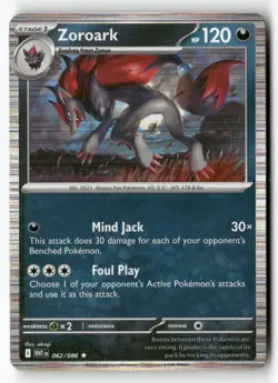 Zoroark 062/086 Holo Rare White Flare Pokemon Holo Near Mint - Image 1