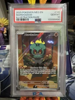2025 Pokemon Mega Evolution Marshadow Illustration Rare #146/132 PSA 10 GEM MT - Image 1