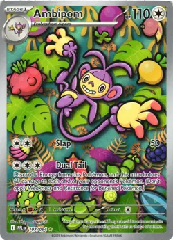 AMBIPOM 107/094 ILLUSTRATION RARE PHANTASMAL FLAMES POKEMON NEAR MINT - Image 2