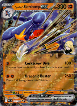 Cynthia's Garchomp ex 111/217 ME: Ascended Heroes Pokemon NM Holo - Image 1