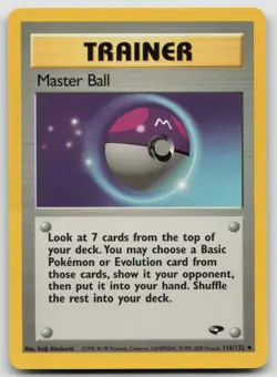 Master Ball 116/132 Uncommon Gym Challenge Pokemon Unlimited Lightly Played - Image 1
