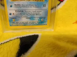 Pokemon Base Set 4th UK Print 1999-2000 Squirtle 63/102 Ace Graded 6 EX-MT - Image 2