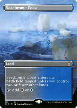 Seachrome Coast Borderless Foil - Phyrexia: All Will Be One MTG-NM - Image 1