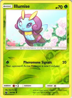 Illumise 18/168 Uncommon Celestial Storm Pokemon Reverse Holo Near Mint - Image 1