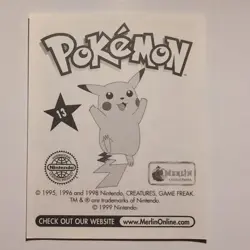 Pokemon - Weedle - Topps Merlin Sticker - Series 1 - #13/240 - 1999 - Image 2