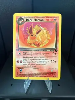 LP Pokemon Dark Flareon 1st Edition Team Rocket 35/82 - Image 1