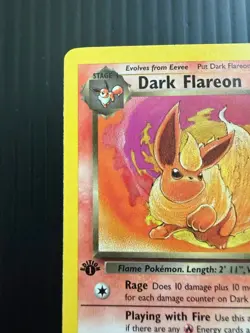 LP Pokemon Dark Flareon 1st Edition Team Rocket 35/82 - Image 3