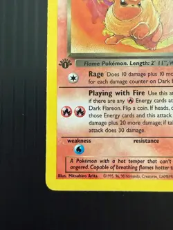 LP Pokemon Dark Flareon 1st Edition Team Rocket 35/82 - Image 5