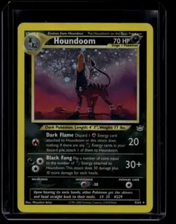 POkemon TCG Houndoom 8/64 Neo Revelation Holo Rare HP - Image 1