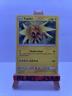 Pokemon TCG. Zapdos SM145 Sun & Moon Black Star Promo LP - Image 1