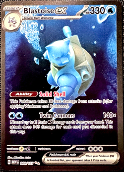 Pokemon TCG Blastoise EX- (MEW) #200/165 Special Illustration Rare - Image 3