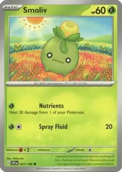 Pokemon TCG - Smoliv - Scarlet & Violet Base Set - Uncommon - 021/198 - Image 1