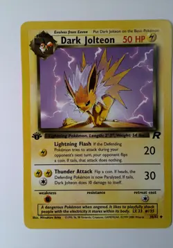 NM Excellent pokemon dark jolteon 1st edition 38 Team Rocket NM - Image 1