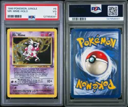 Pokemon 1999 Jungle Unlimited Holo Rare Mr. Mime 6/64 WOTC PSA 3 - Image 3