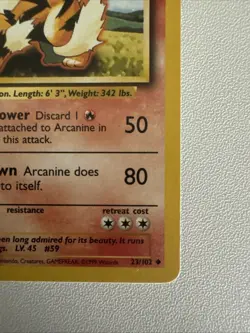 Arcanine 23/102 Base Set Pokemon [Lightly Played, LP] - Image 5