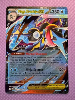 Mega Greninja ex 022/086 Me04: Chaos Rising Holo Pokemon TCG (NM) - Image 1