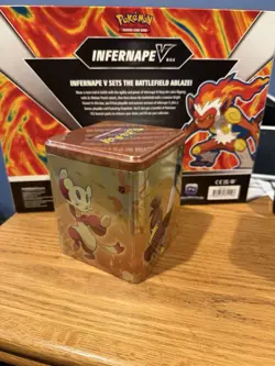 Pokemon TCG Stacking Tins Fighting 3x Booster Packs - Image 1