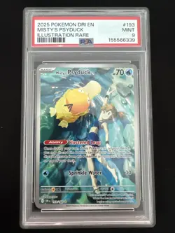 2025 POKEMON DRI EN-DESTINED RIVALS MISTY'S PSYDUCK 193, PSA 9 - Image 1