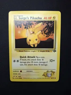 Pokemon TCG Lt. Surge's Pikachu Gym Challenge 84 Regular Unlimited Common NM - Image 1