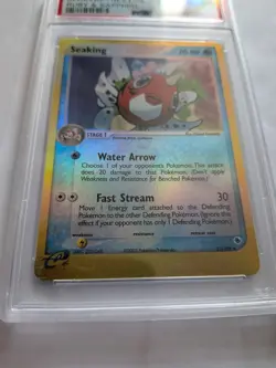 2003 POKEMON EX RUBY & SAPPHIRE #21 SEAKING-REVERSE FOIL PSA 8 GRADED TCG - Image 3