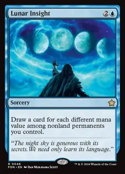 Lunar Insight Foil - Foundations MTG-NM - Image 1