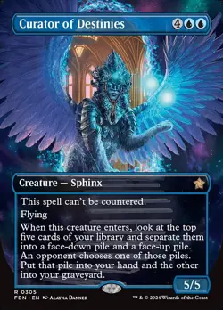 Curator of Destinies Borderless Regular - Foundations MTG-NM - Image 1