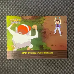 Topps Pokemon TV Animation Edition - Primeape Goes Bananas Foil Blue Logo #EP24 - Image 1