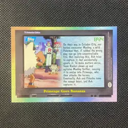 Topps Pokemon TV Animation Edition - Primeape Goes Bananas Foil Blue Logo #EP24 - Image 2