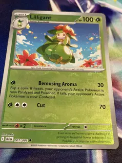 Pokemon TCG Lilligant 007/086 Poke Ball Holo Black Bolt English NM/M - Image 2