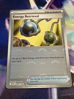 Pokemon TCG Energy Retrieval Trainer 082/086 Poke Ball Holo White Flare NM/M - Image 1