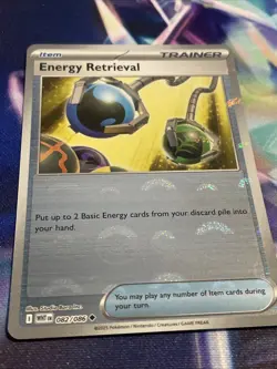 Pokemon TCG Energy Retrieval Trainer 082/086 Poke Ball Holo White Flare NM/M - Image 2