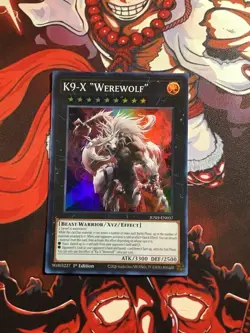 Yugioh! TCG - K9-X "Werewolf" - Super Rare - JUSH-EN037 - Justice Hunters - 1st - Image 1