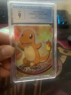 Charmander Pokemon Topps 1999 Card CGC 9 Rainbow Foil Series 1-4 - Image 2