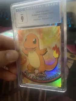 Charmander Pokemon Topps 1999 Card CGC 9 Rainbow Foil Series 1-4 - Image 3
