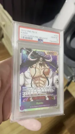 One Piece ST04 #003 Super Pre-Release Kaido PSA 10 - Image 2
