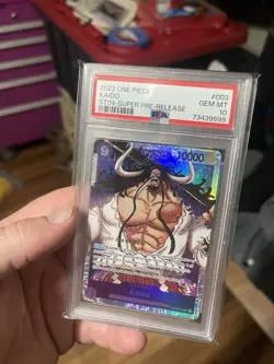 One Piece ST04 #003 Super Pre-Release Kaido PSA 10 - Image 3