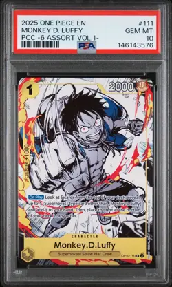 2025 ONE PIECE OP10-111 PREMIUM CARD COLLECTION VOL 1 MONKEY D LUFFY PSA 10 - Image 1