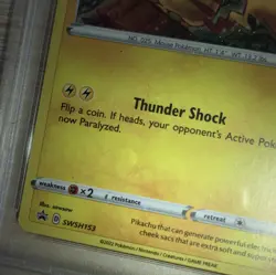 HAND SWIRL 🌀💫 PSA 6 Pikachu SWSH153 Advent 2022 Promo Snowflake Pokemon Card - Image 3